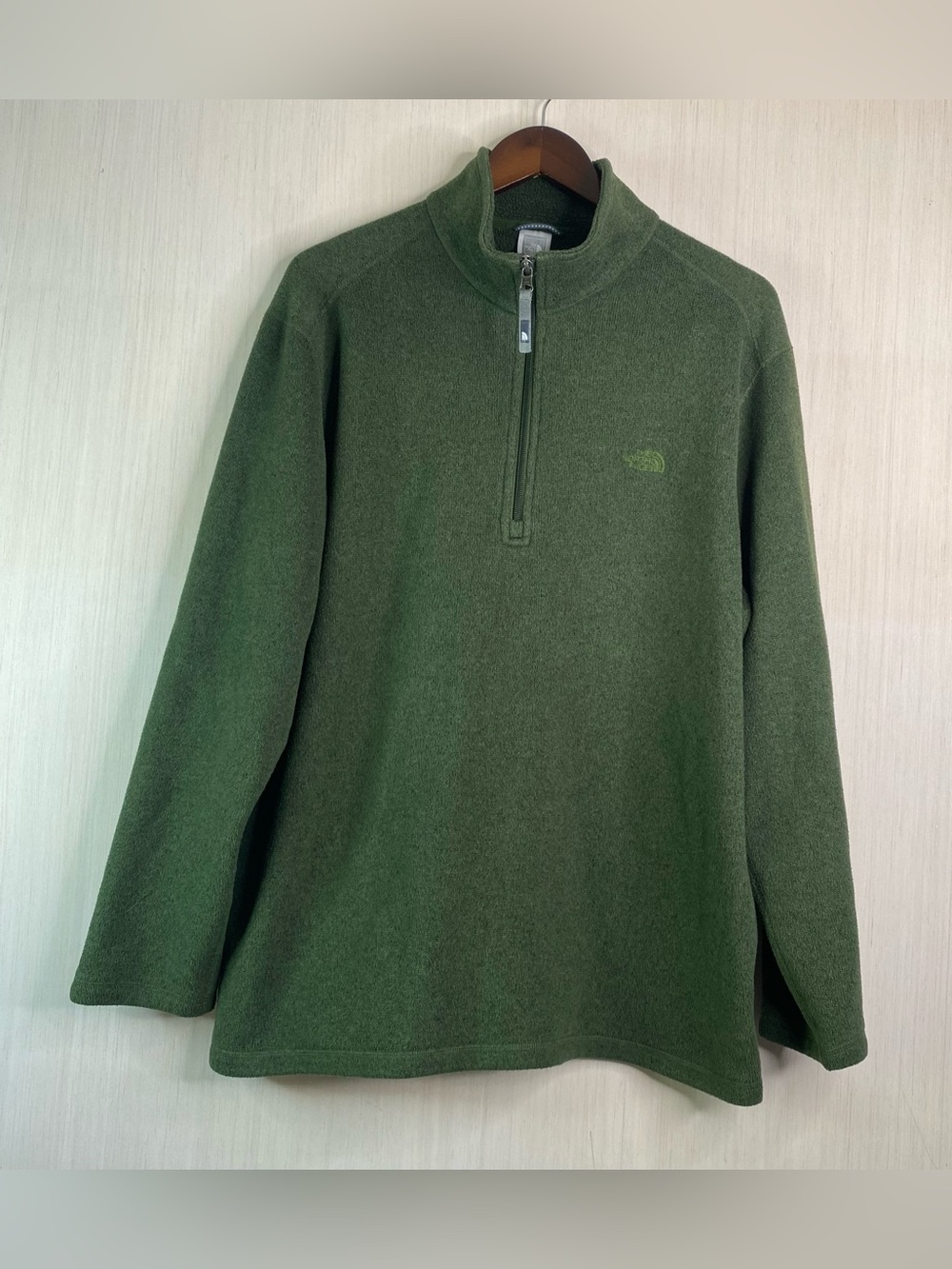 The North Face Men's Quarter-Zip Fleece Pullover Green XL